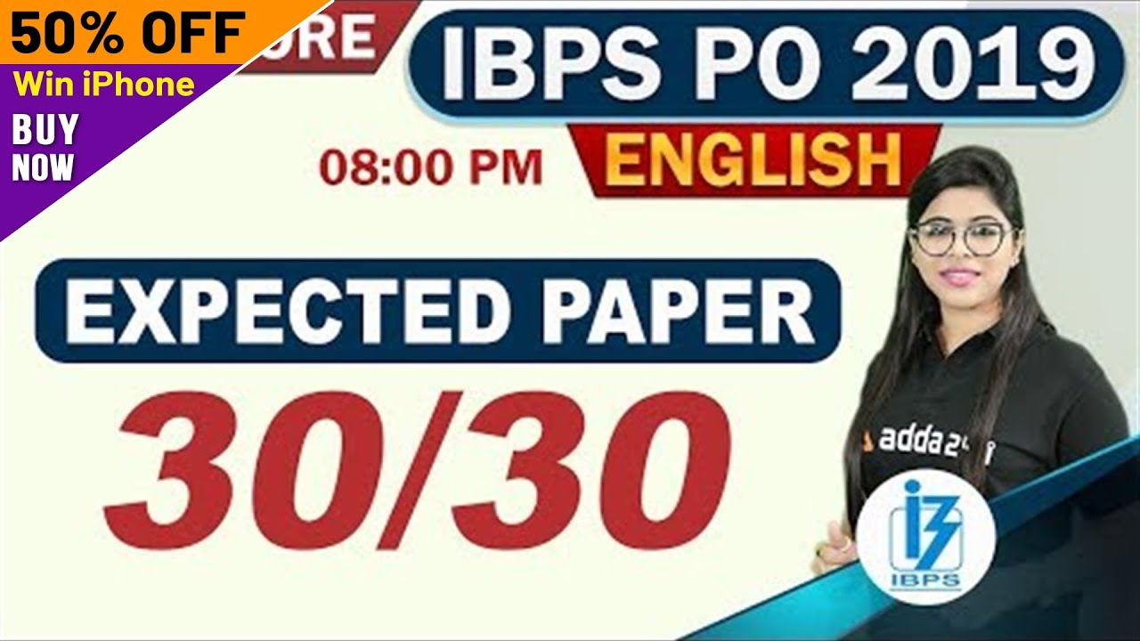 IBPS PO 2019 | English | Expected Paper 30/30