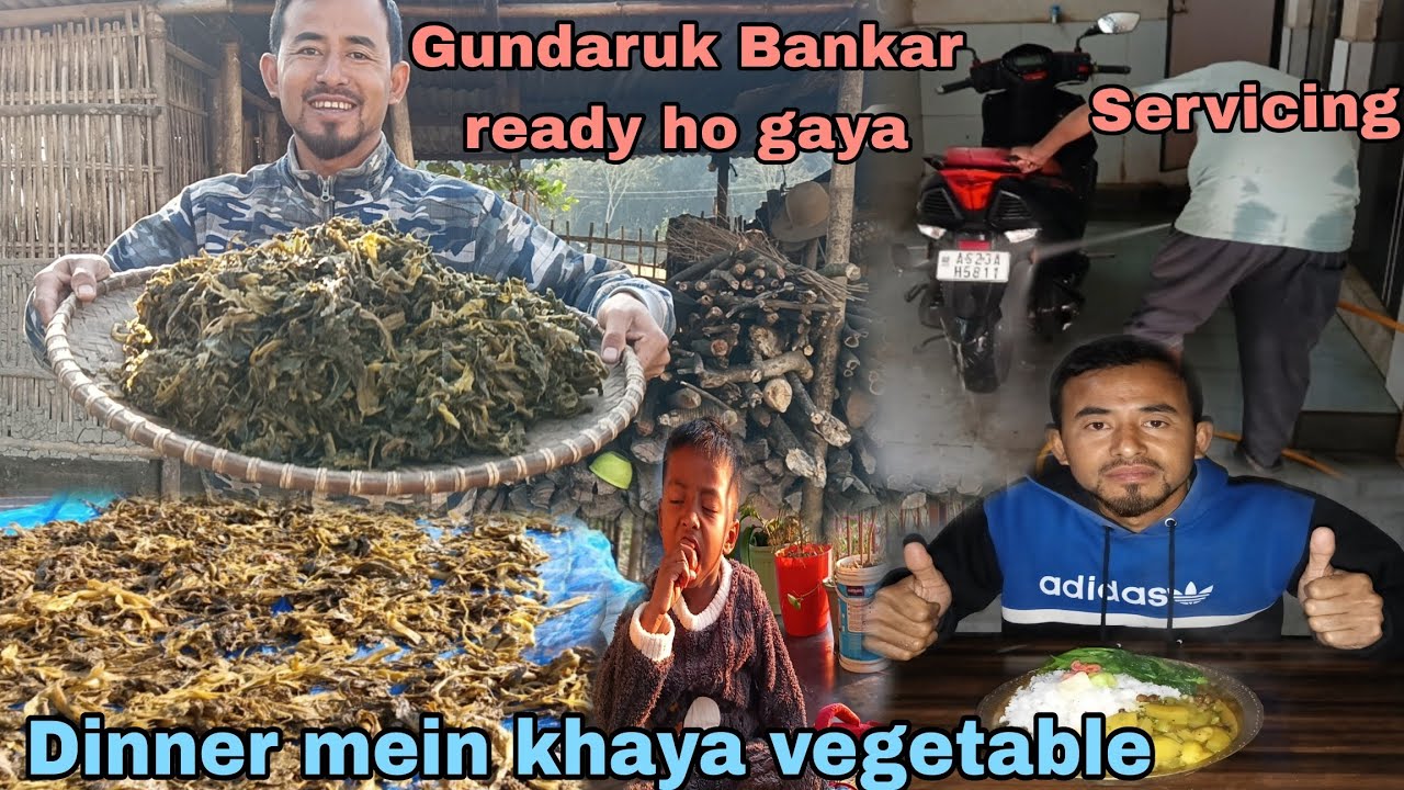 Gundruk Bankar ready ho gaya// Dinnar mein khaya Vegetable 