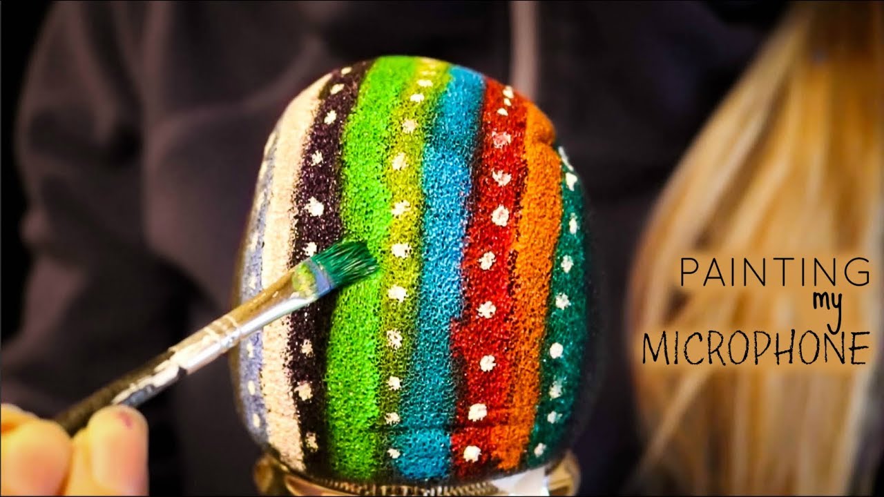PAINTING MY MICROPHONE for ASMR