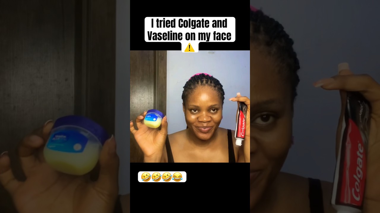 ⚠️ I tried Colgate and Vaseline on my face #colgate #shorts #vaseline