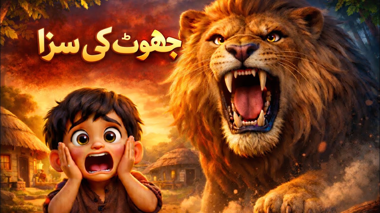 Jhot Ki saza | Sher aur larkay Ki Kahani| Sher a gia | Moral story in Urdu | Jhot ka anjam 