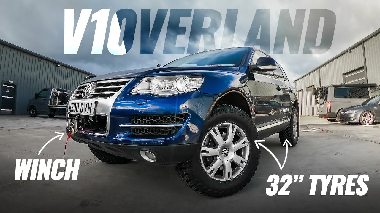 Our V10 5.0 BLE Touareg gets BIG Tyres and a Winch!