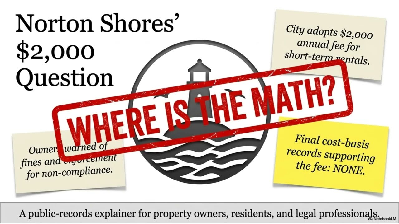 Norton Shores&rsquo; $2,000 STR Fee: Where Is the Math?