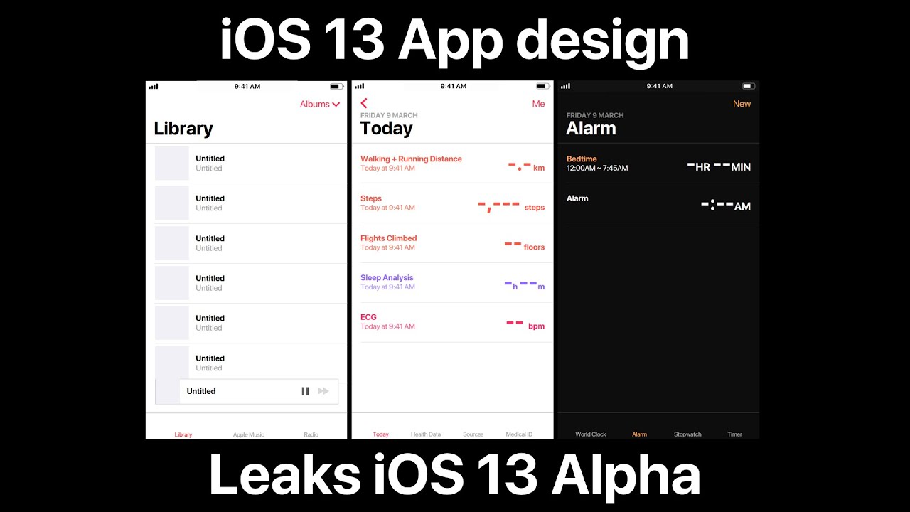 iOS 13 Leaks app design (redesigned on 4.7-inch)