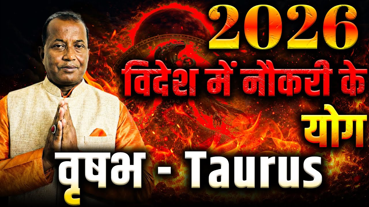 वृषभ राशि 2026 | विदेश में नौकरी के प्रबल योग, करियर को मिलेगी उड़ान | #taurus #rashifal2026