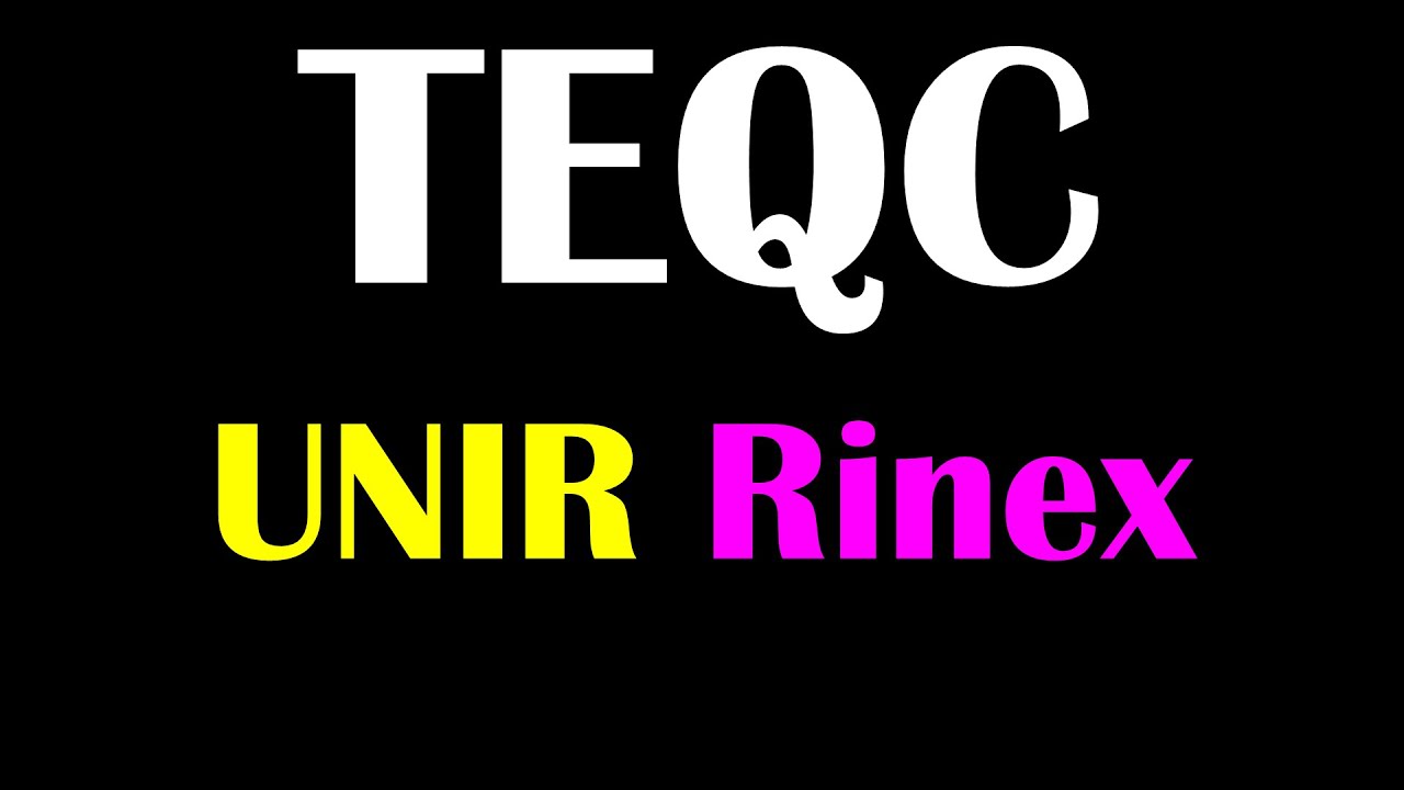 TEQC para unir archivos rinex GPS GNSS