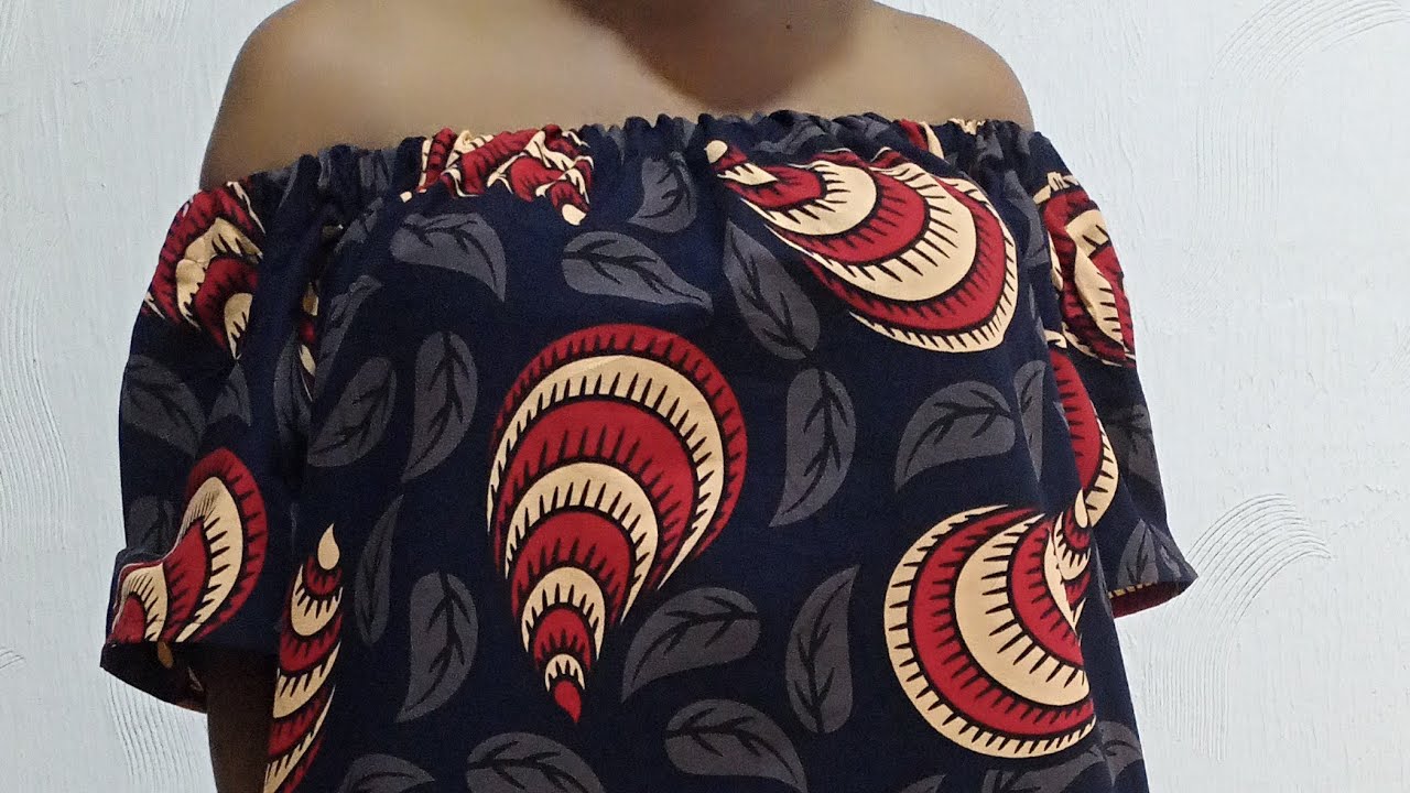 How to make Off shoulder gown (With Elastic band) || easiest off shoulder gown