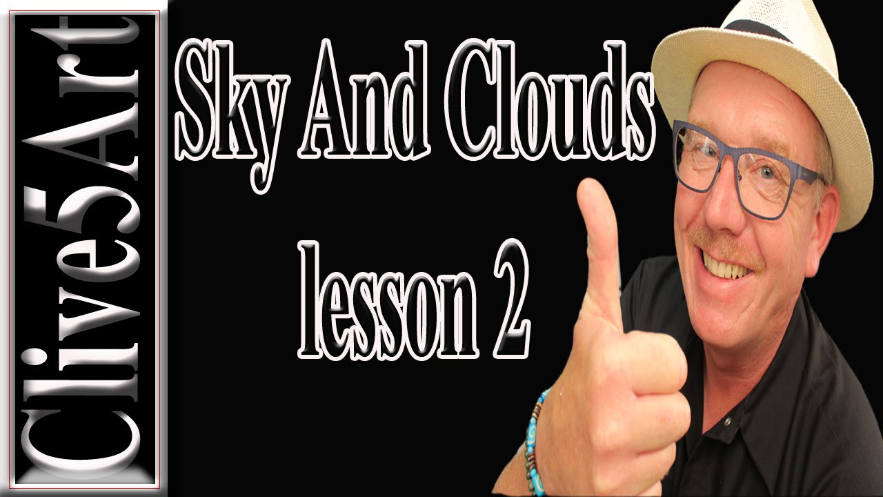 How to, Paint, Sky & Clouds,# 2  ,Acrylic painting for beginners, #clive5art