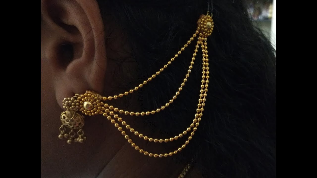 BRIDAL EAR CHAIN | PARTY WEAR EAR CHAIN | DIY | 2018