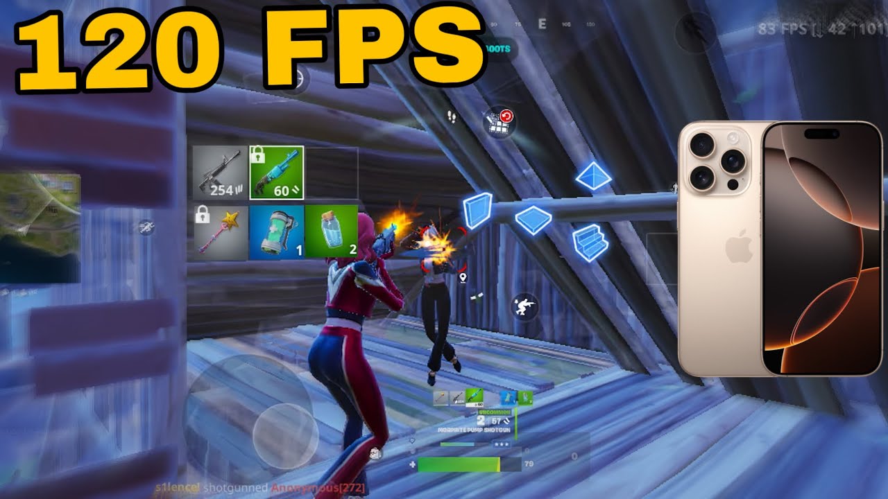 iPhone 16 Pro 120 Fps Fortnite Mobile Gameplay *10% Left To Get Diamond 2 Rank | Road To Unreal*