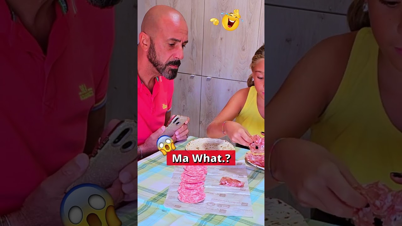 🥩 Ma What.? 💚 #jacopoeginevra #prank #shorts #short #like #padreefiglia #food #cibo #salame #viral