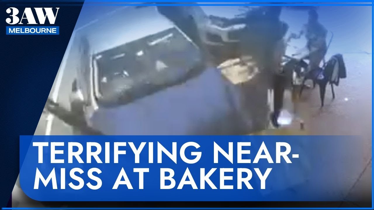 Terrifying near-miss at bakery | 3AW Melbourne