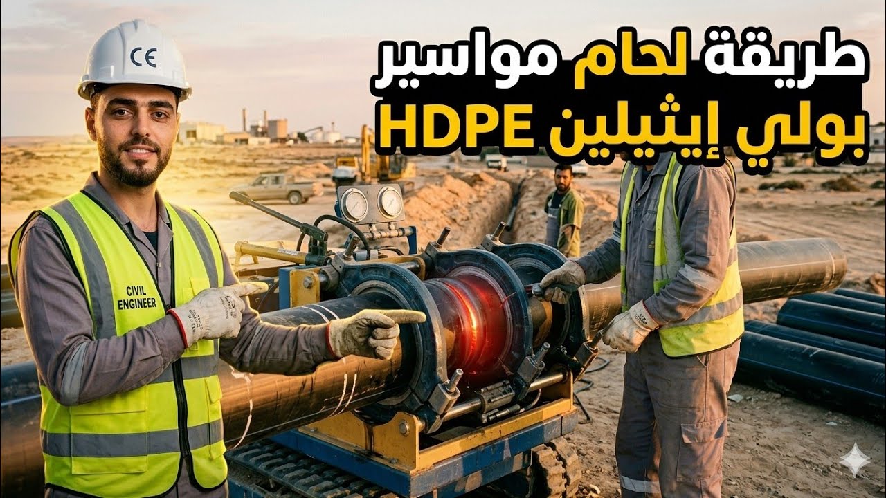 طريقة لحام مواسير البولي ايثيلين عالي الكثافة Hdpe 1