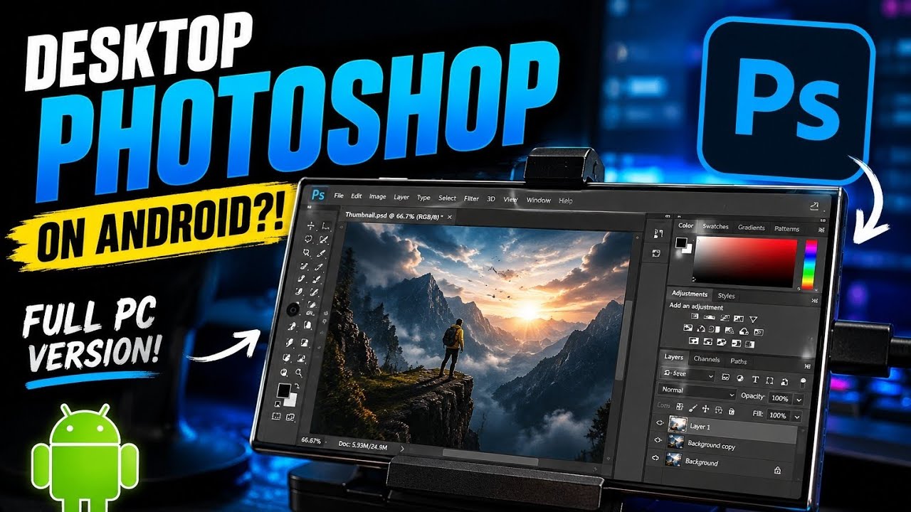  Desktop Grade Photoshop for Android setup and test | pc replacement 