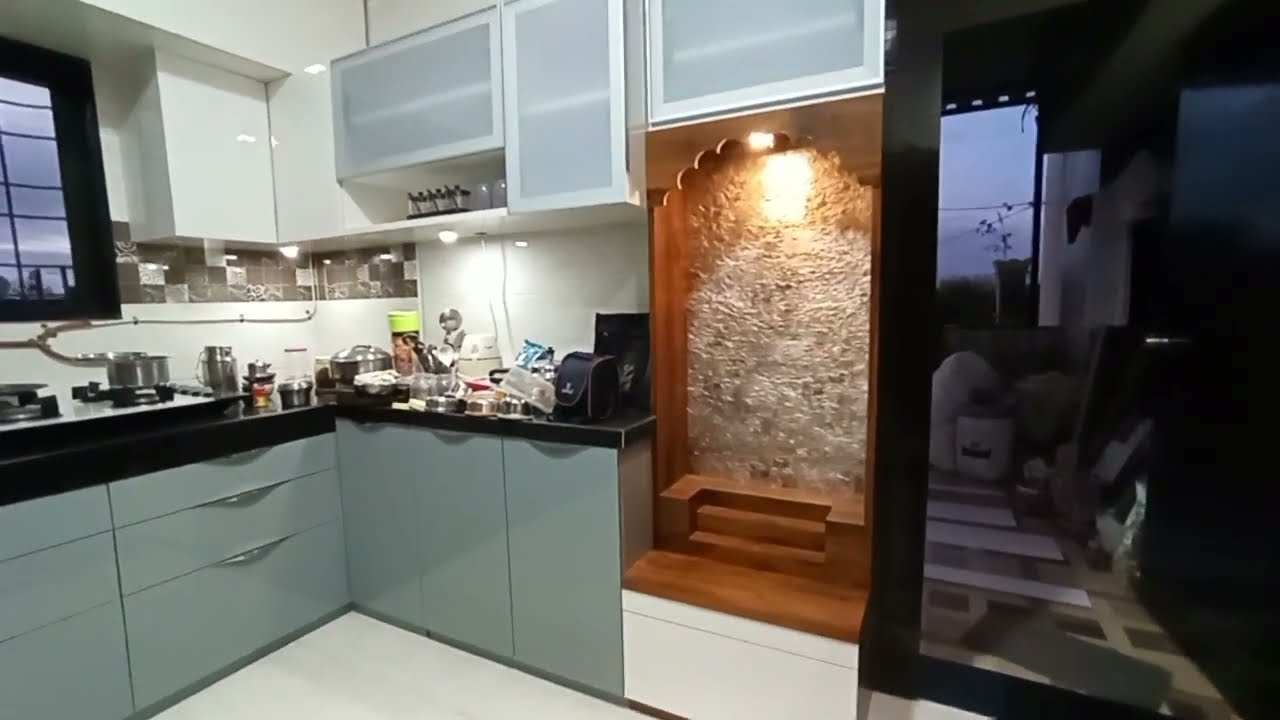 kitchen furniture work and loft   showcase and profile shutter with dining table