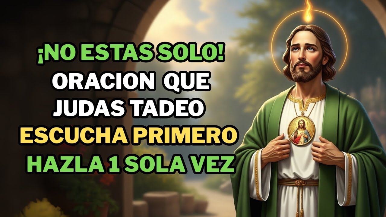 🙏 ¡NO ESTÁS SOLO! ORACIÓN DESESPERADA QUE JUDAS TADEO ESCUCHA PRIMERO.
