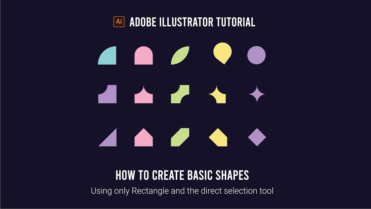 Как создавать базовые фигуры в Adobe Illustrator