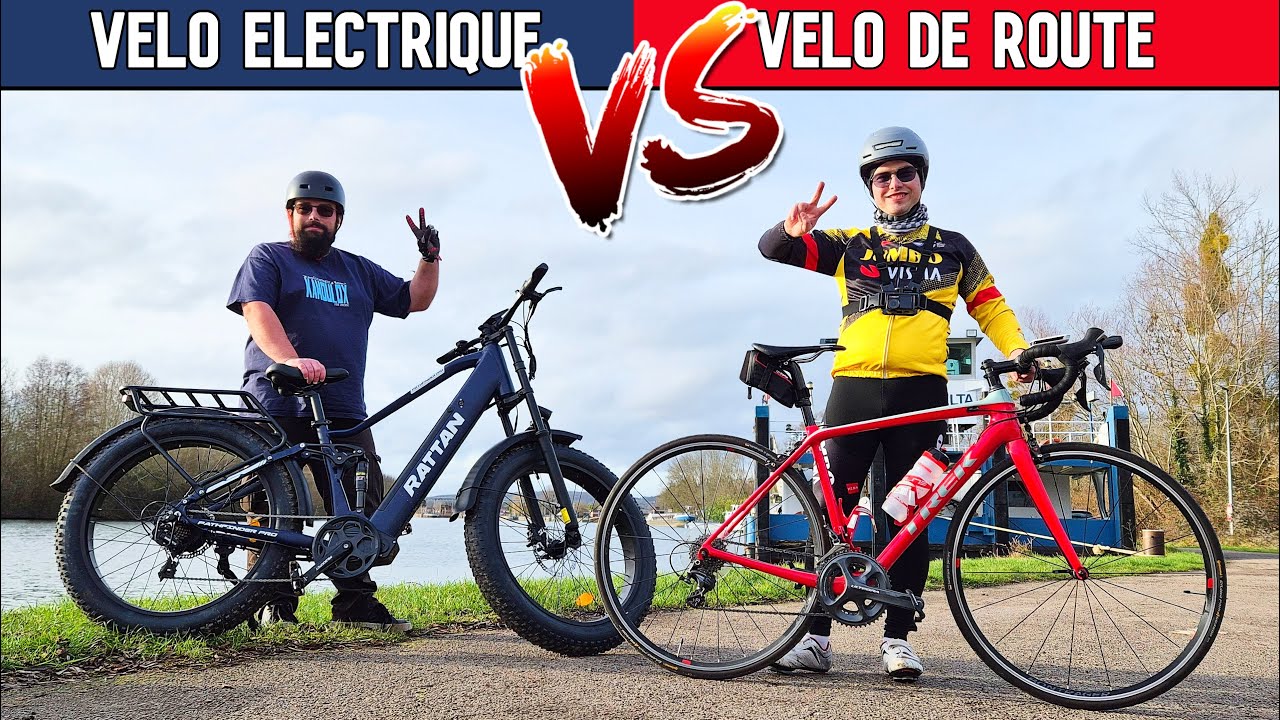 Vélo Électrique Vs Vélo de Route (Musculaire) Qui va GAGNER la COURSE ? 🤔