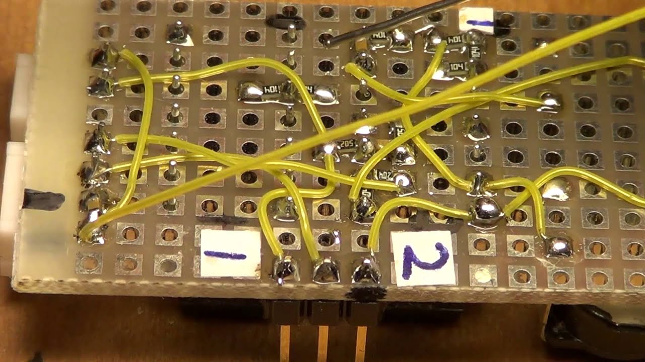 DIY prototyping perfboard with 0603 SMD wiring and soldering techniques
