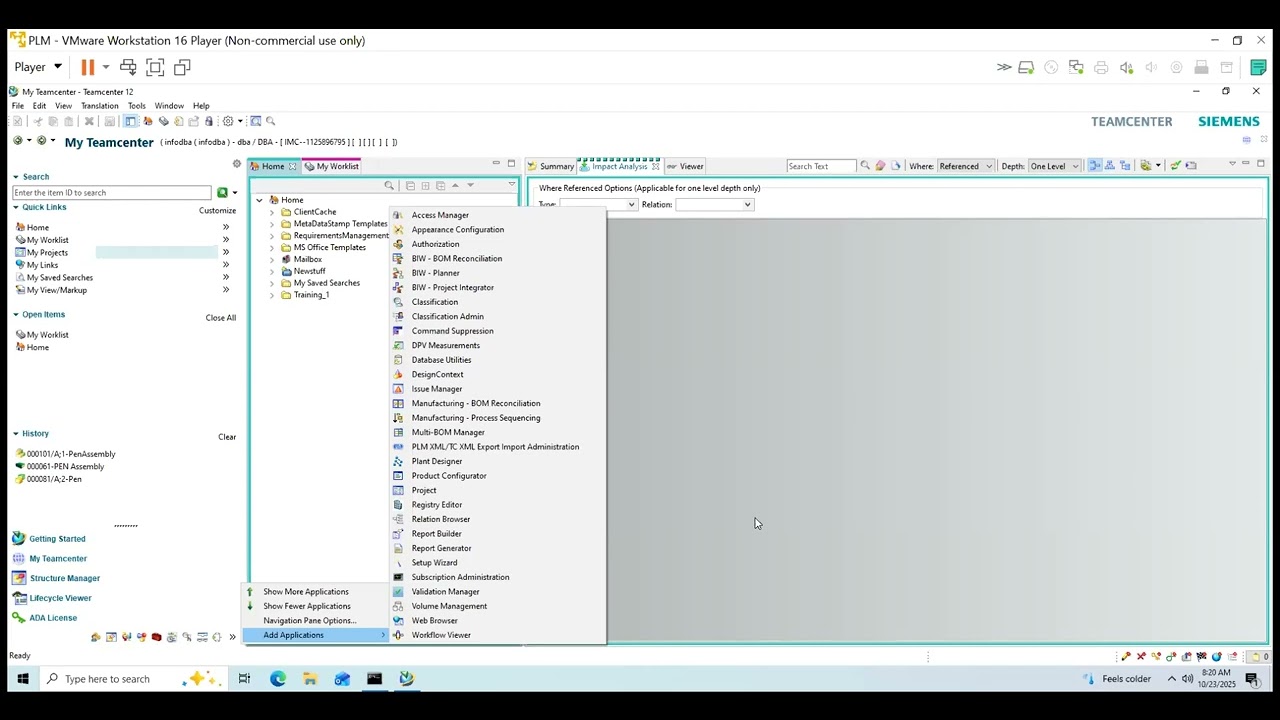 PLM Teamcenter Training Tutorials Class 01