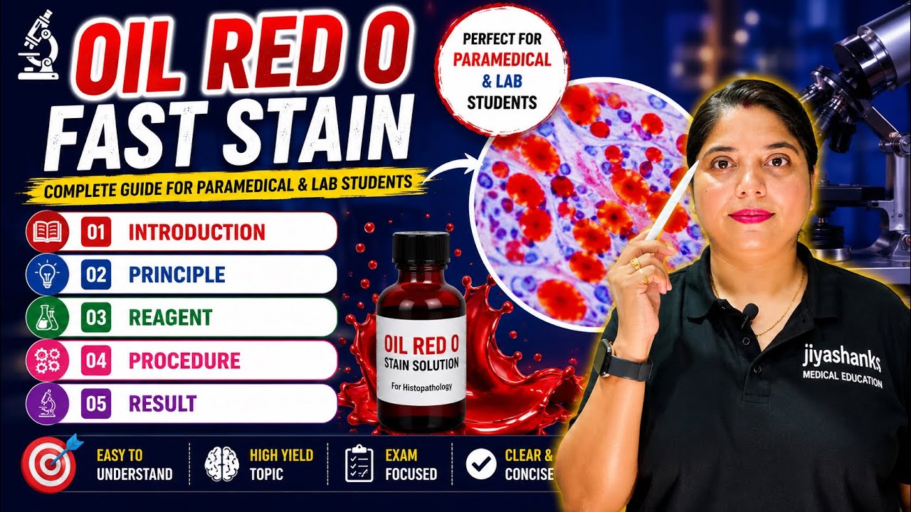 Oil Red O - Fat Stain in Hindi | Histology stain | Special Satin | MLT