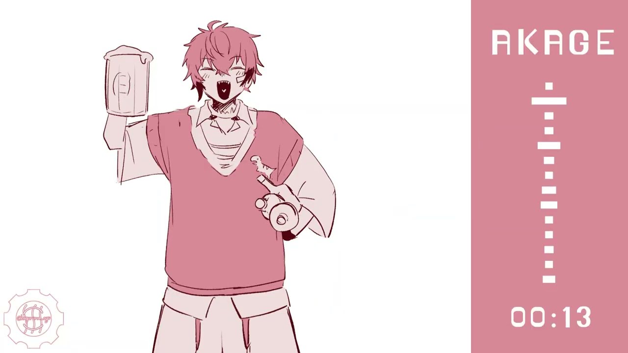 AKAGE meme【手描きにじさんじ】