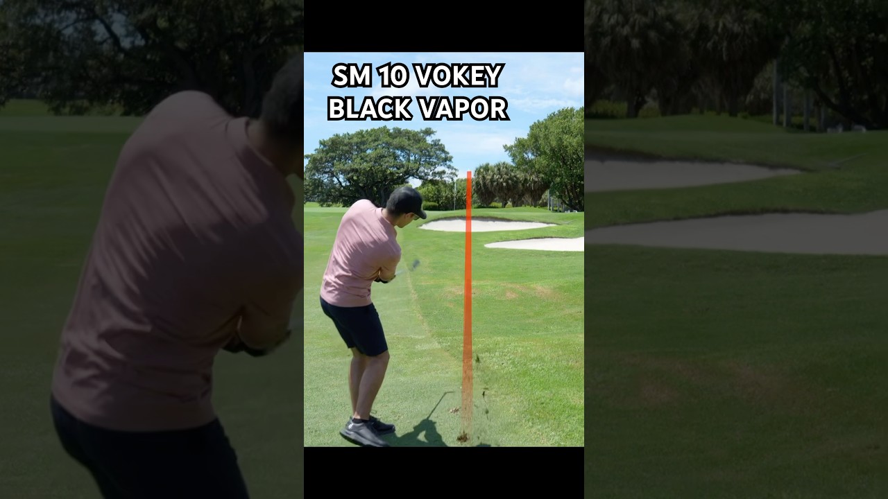 Nico with the short chip | SM10 VOKEY BLACK VAPOR 56 DEGREE #golf #golfer #golfing #titleist #sm10
