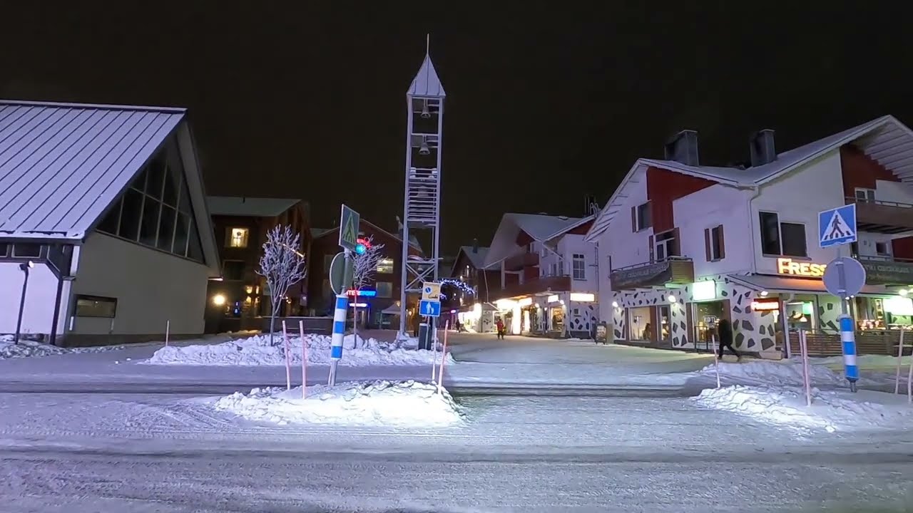 Finlande Levi Centre ville, Gopro / Finland Lapland Levi City center