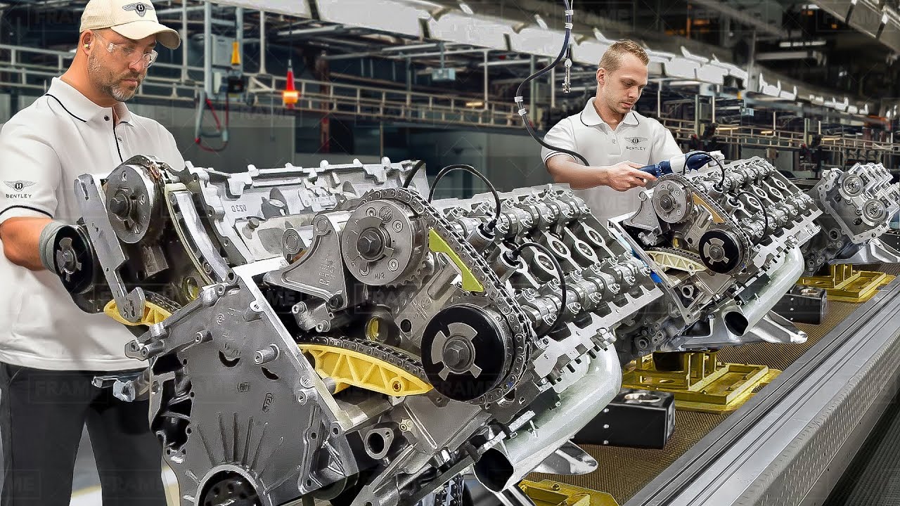 Inside Billion $ Bentley Factory Building Massive W12 Engine From Scratch