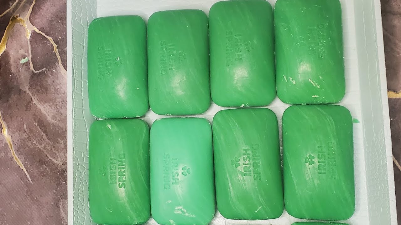 ASMR Cutting dry Irish  spring soap