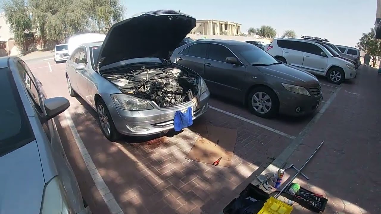 DIY Mercedes S550 w221 Radiator Removal Replacement
