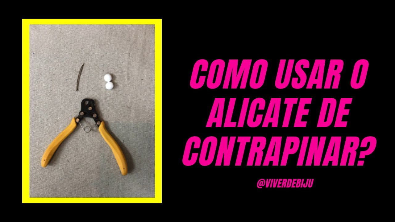 Como usar o alicate de contrapinar?