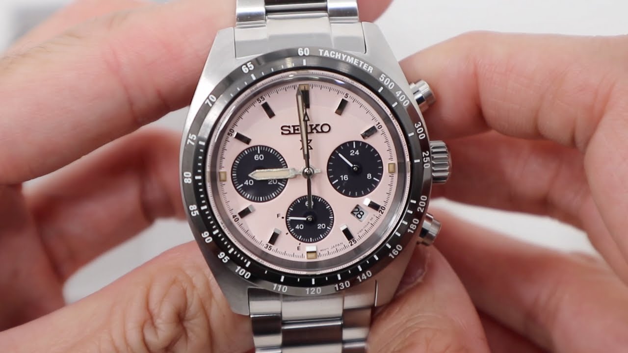 SEIKO PROSPEX SPEEDTIMER PEACH DIAL #SSC963 #SSC963P1
