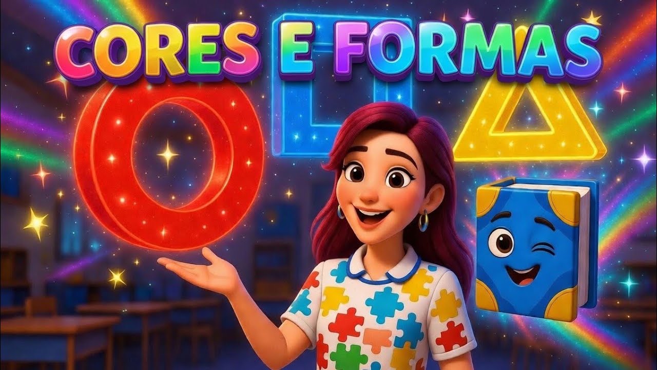 VAMOS APRENDER AS CORES E AS FORMAS? 🎨 Animação Infantil Educativa