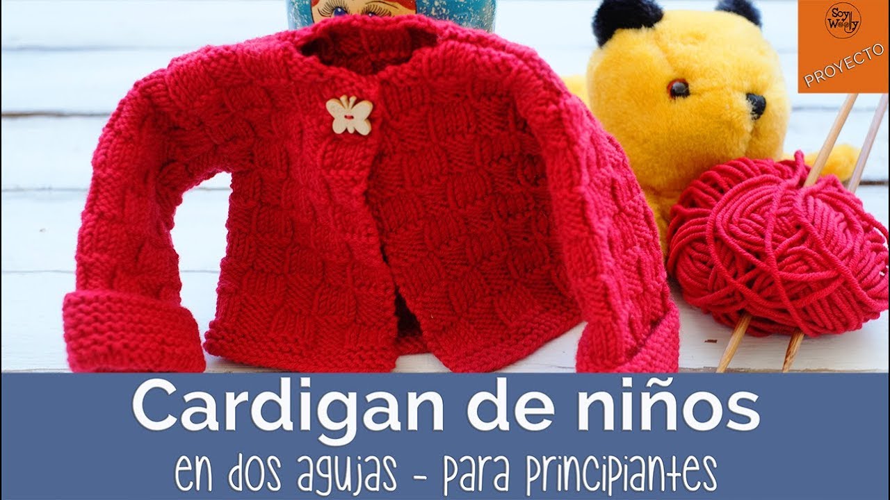 Cardigan para Niños en dos agujas (para principiantes) - Soy Woolly
