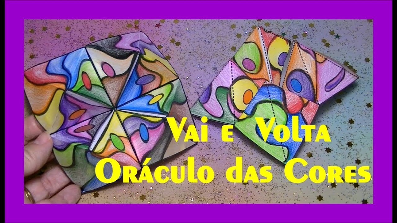 BRINQUEDO DE PAPEL - VAI E VOLTA DE ORIGAMI: ORÁCULO DAS CORES
