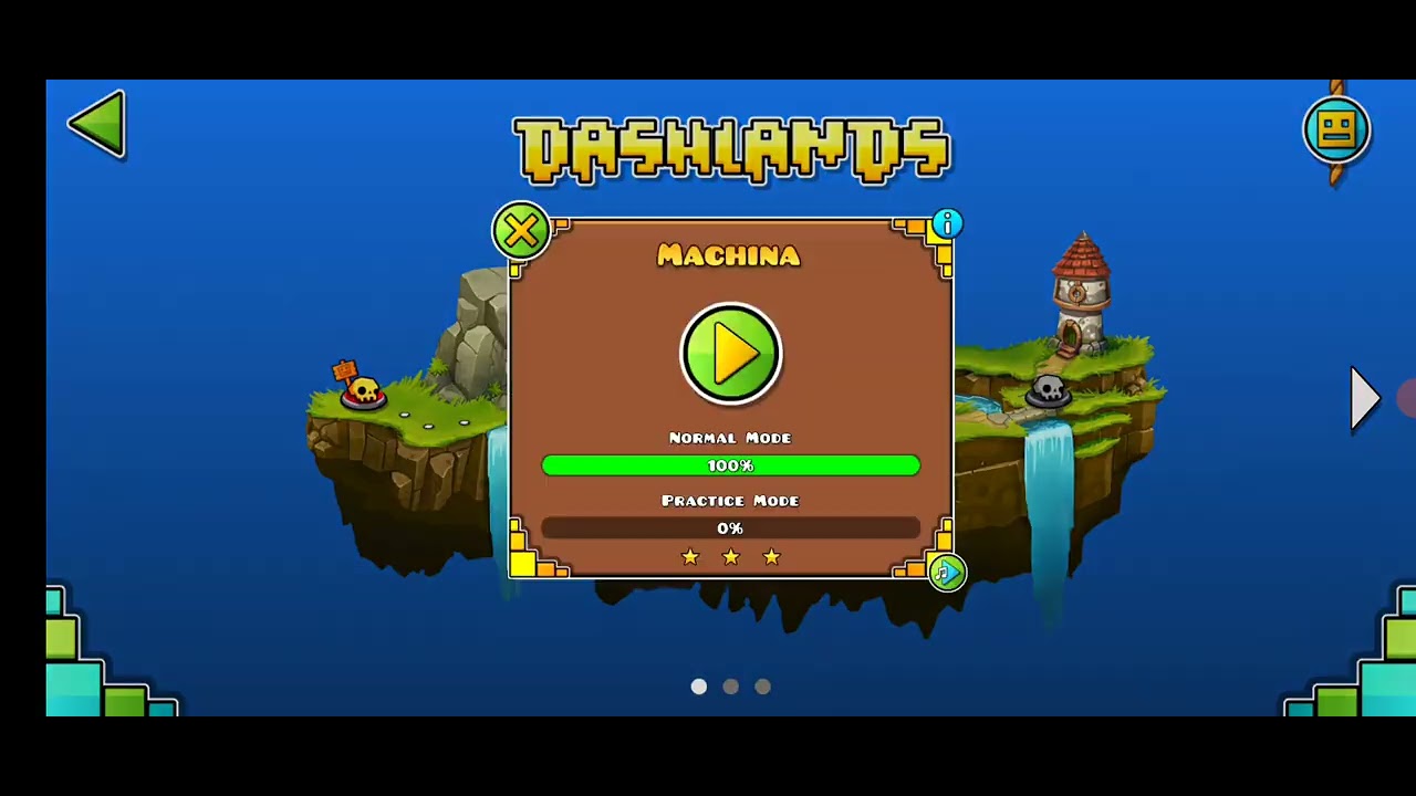 Playing geomentry dash