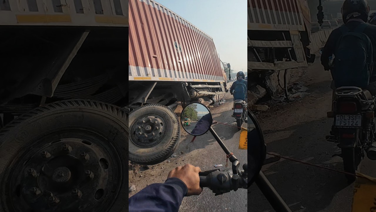 Road Accident. Be safe. #travel #motovlog #accidenttruck #roadsafety
