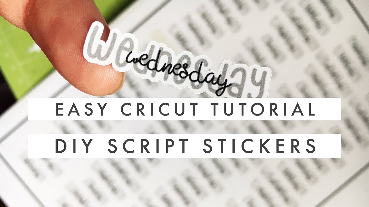 Cricut Tutorial //DIY Script Stickers How to Create an Offset or White Space around Planner Stickers