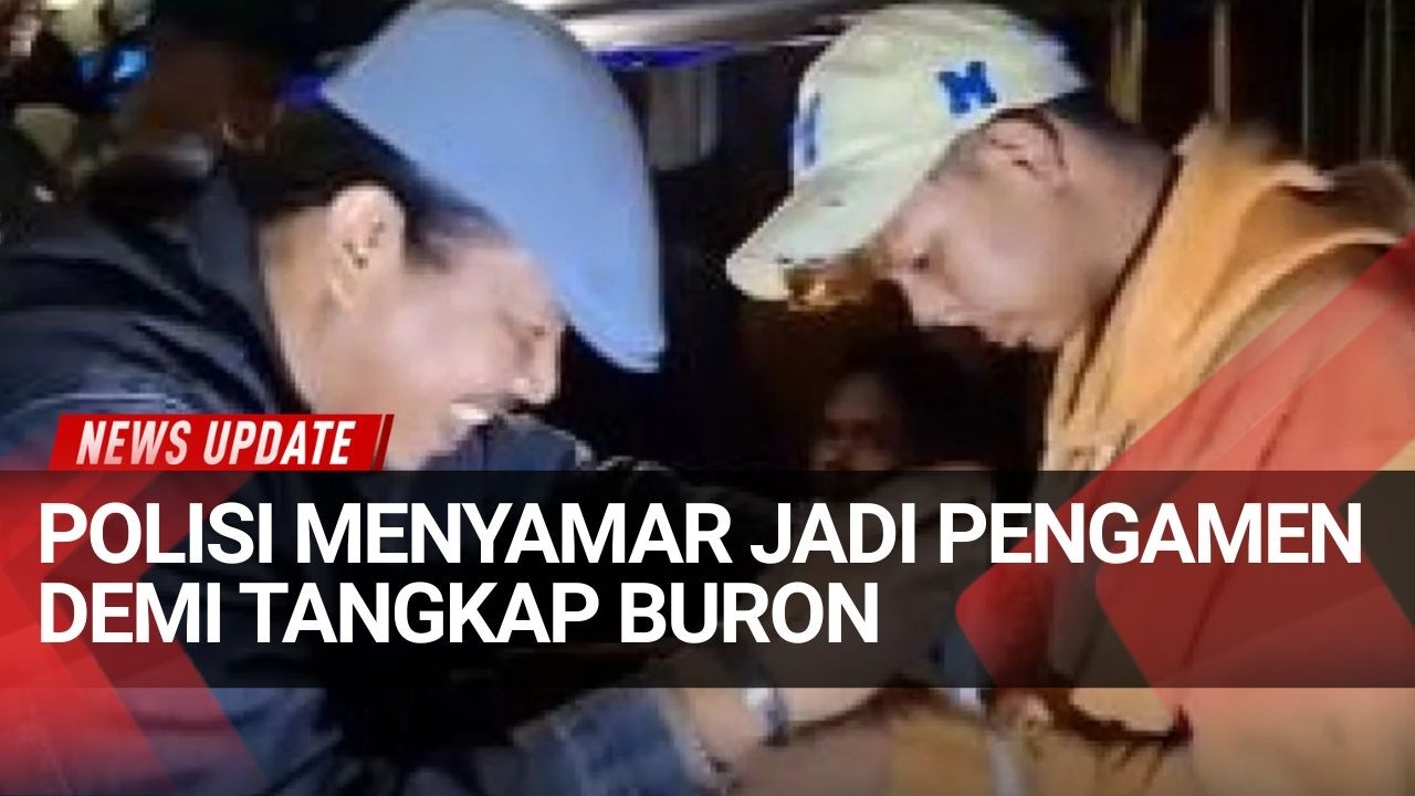Polisi Menyamar Jadi Pengamen Tangkap Buronan Tawuran di Bus!