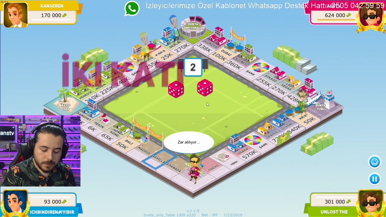 UNLOST  EKİP VE KANSERENLE BİRLİKTE MONOPOLY OYNUYOR