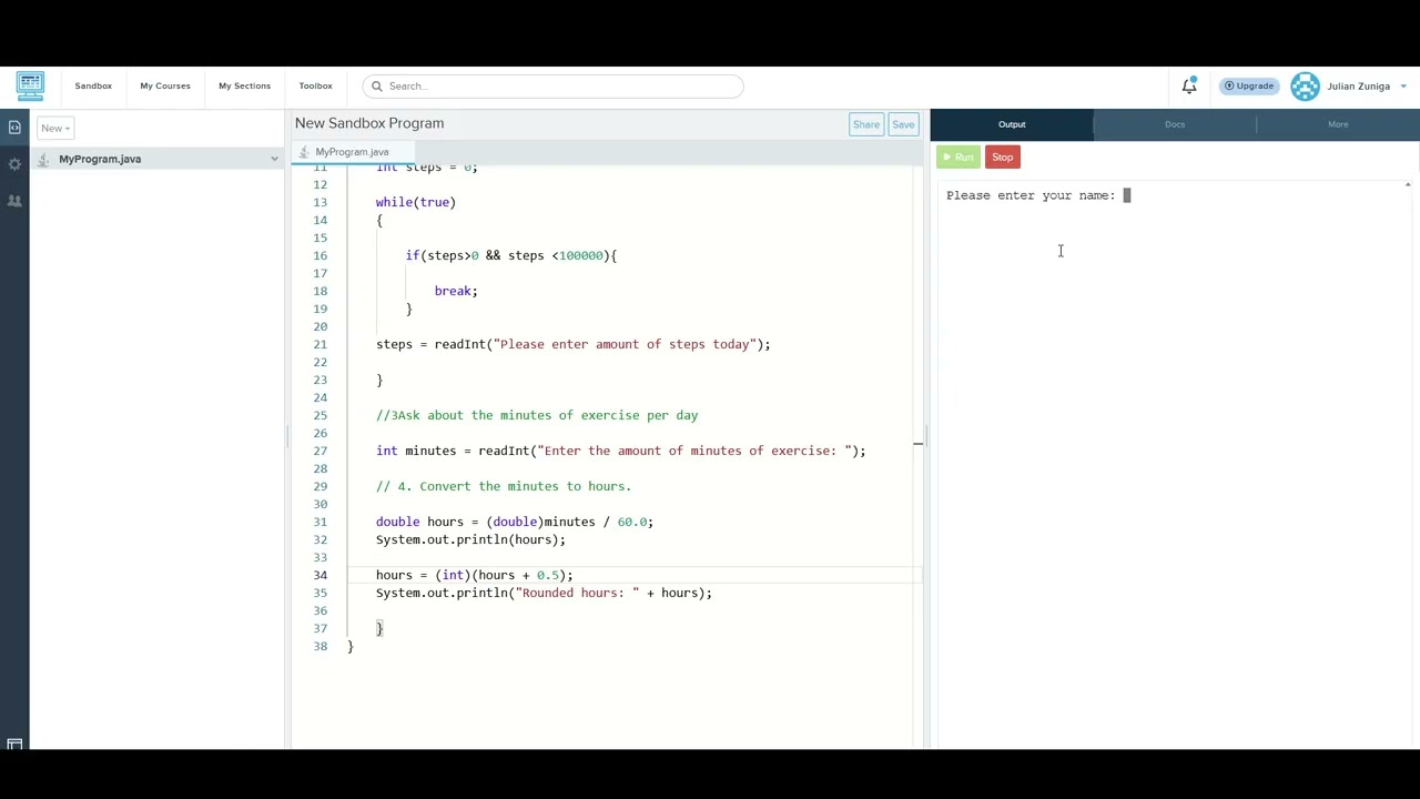 basic java test explanation