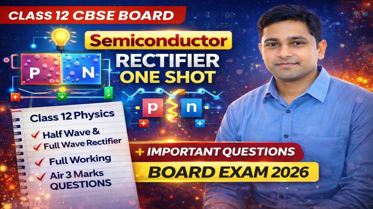 Rectifier One Shot | Class 12 Semiconductor | Full + Half Wave | Board Exam 2026