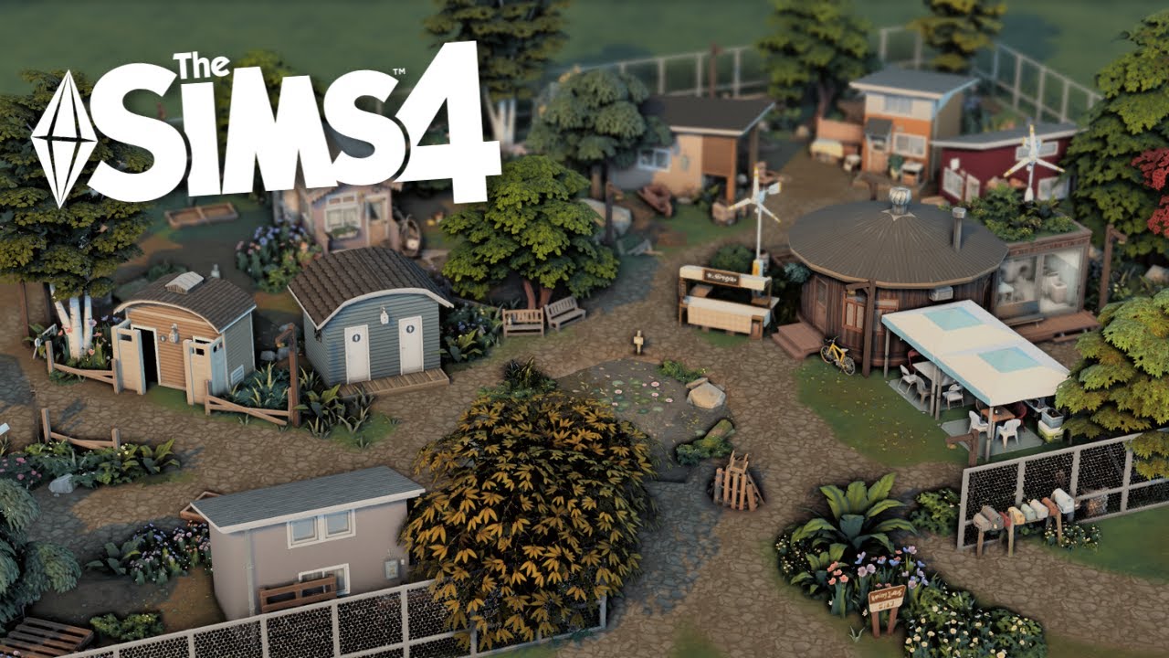 Tiny House Village 🏘️🌿 | Sims 4 Stop Motion | NO CC