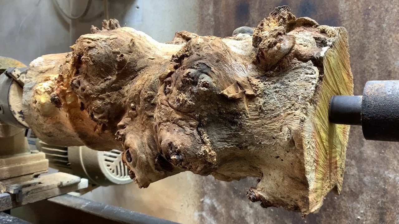 @Horror Wood Rotation   Great Work Skills And Extremely Bold Ideas On Lathes