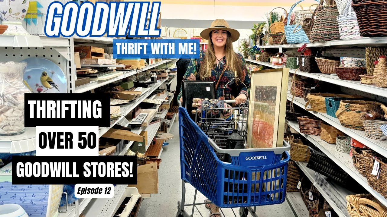 WE FILLED THE CAR! | THRIFTING OVER 50+ GOODWILL THRIFT STORES! | Thrift With Me Episode 12