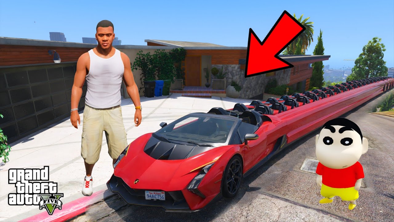 Franklin and Shinchan Buy world Longest Lamborghini Car in GTA V