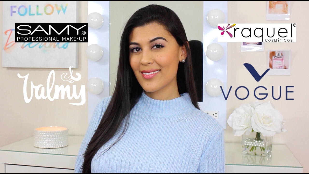 Probando Maquillaje COLOMBIANO | Samy, Vogue, Valmy, Raquel & Mas