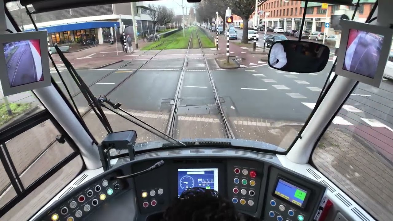 🔁 4K Cabview Tram Driver - round trip line 11 - The Hague Netherlands