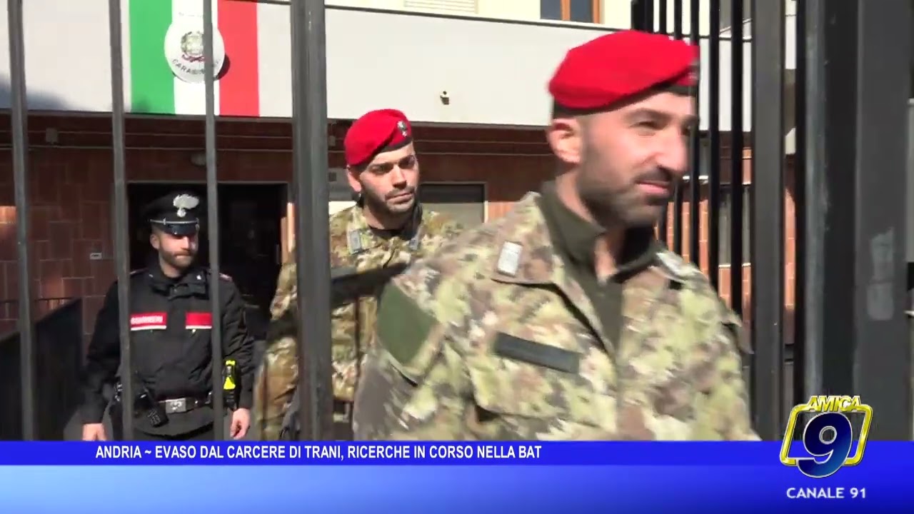 Andria -  Evaso dal carcere di Trani, ricerche nella Bat e nel Barese
